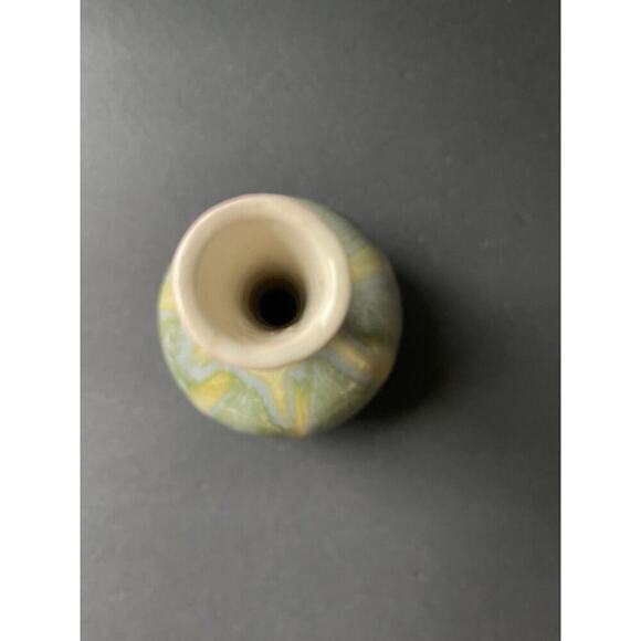 Vintage Handmade Drip Glaze Pottery Bud Vase Deco Artisan Cottagecore Vessel - Picture 6 of 9